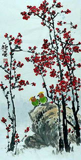 Chinese Plum Blossom Painting,50cm x 100cm,zym21142033-x