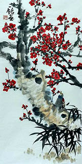 Chinese Plum Blossom Painting,50cm x 100cm,zym21142040-x
