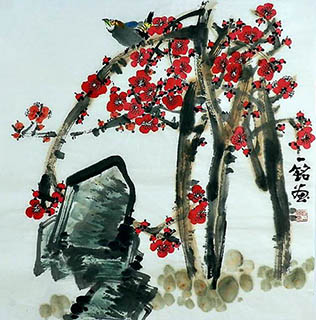 Chinese Plum Blossom Painting,66cm x 66cm,zym21142043-x
