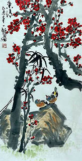 Chinese Plum Blossom Painting,50cm x 100cm,zym21142051-x
