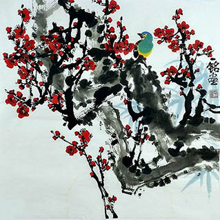 Chinese Plum Blossom Painting,66cm x 66cm,zym21142053-x