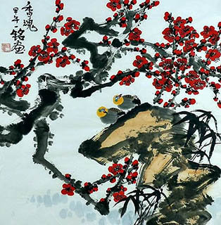 Chinese Plum Blossom Painting,66cm x 66cm,zym21142054-x