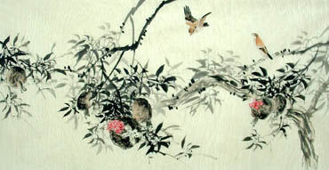 Chinese Pomegranate Painting,66cm x 136cm,2322021-x