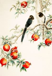 Chinese Pomegranate Painting,92cm x 150cm,2340093-x