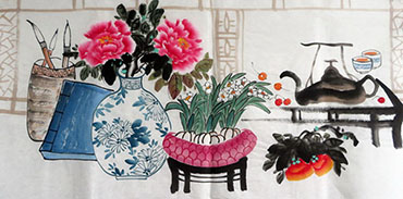 Chinese Qing Gong Painting,50cm x 100cm,2350004-x