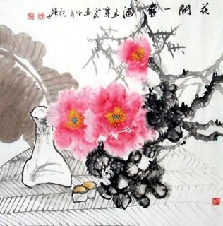 Chinese Qing Gong Painting,69cm x 69cm,2422015-x