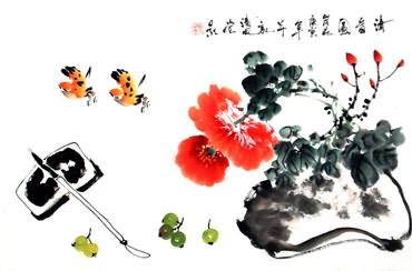 Chinese Qing Gong Painting,43cm x 65cm,2437028-x