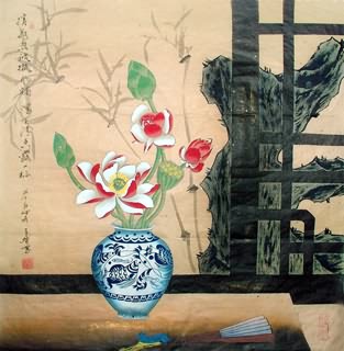 Chinese Qing Gong Painting,69cm x 69cm,2617086-x