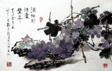 Chinese Qing Gong Painting,69cm x 46cm,2711096-x