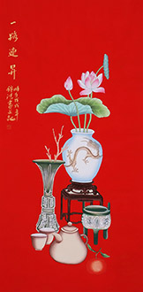 Chinese Qing Gong Painting,66cm x 130cm,jh21176001-x
