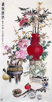Chinese Qing Gong Painting,69cm x 138cm,shl21216001-x
