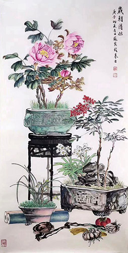 Qing Gong,69cm x 138cm(27〃 x 54〃),shl21216002-z