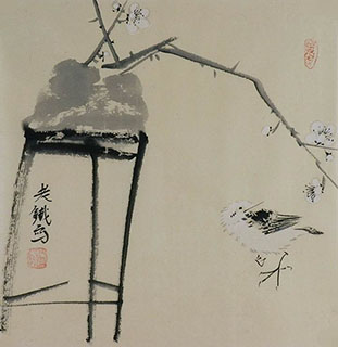 Chinese Qing Gong Painting,33cm x 33cm,tl21140024-x