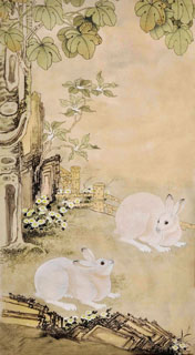 Chinese Rabbit Painting,70cm x 130cm,4740008-x