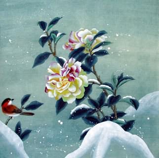 Chinese Rose Painting,66cm x 66cm,2603004-x