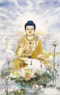 Chinese Ru Lai Painting,120cm x 220cm,3011020-x