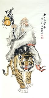 Chinese Sages Painting,69cm x 138cm,3531003-x