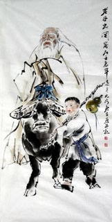 Chinese Sages Painting,69cm x 138cm,3546049-x