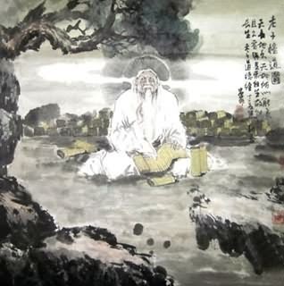 Chinese Sages Painting,69cm x 69cm,3688002-x