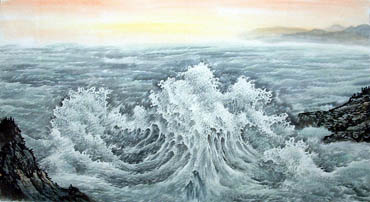 Chinese Sea Painting,97cm x 180cm,1047015-x