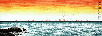 Chinese Sea Painting,70cm x 180cm,1095104-x