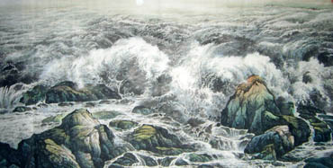 Chinese Sea Painting,120cm x 240cm,1332003-x