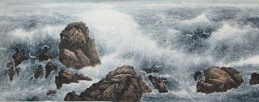 Chinese Sea Painting,70cm x 180cm,lh11083016-x