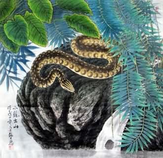 Chinese Snake Painting,69cm x 69cm,4721027-x