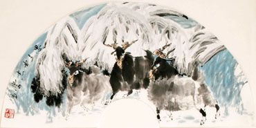 Chinese Snow Painting,35cm x 70cm,1056012-x
