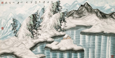Chinese Snow Painting,66cm x 136cm,1056014-x