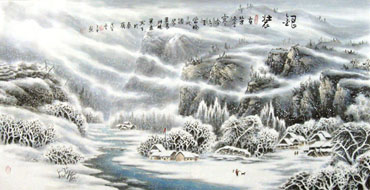Chinese Snow Painting,66cm x 136cm,1443001-x
