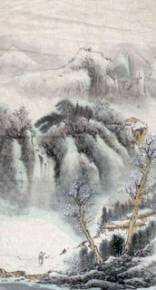 Chinese Snow Painting,44cm x 79cm,1452024-x