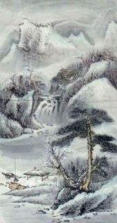 Chinese Snow Painting,44cm x 79cm,1452025-x