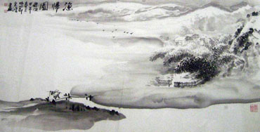 Chinese Snow Painting,70cm x 140cm,1579054-x