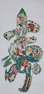 Chinese the Eight Immortals Painting,66cm x 130cm,cyd31123001-x