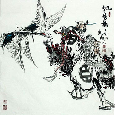 Chinese the Eight Immortals Painting,68cm x 68cm,ys31124003-x