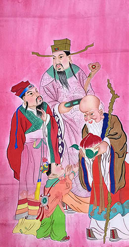 The Five Gods of Fortune,68cm x 136cm(27〃 x 54〃),3539001-z