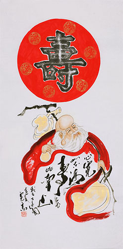 the Three Gods of Fu Lu Shou,68cm x 136cm(27〃 x 54〃),3380001-z