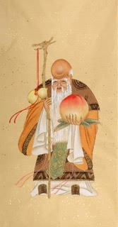 Chinese the Three Gods of Fu Lu Shou Painting,66cm x 130cm,3532016-x
