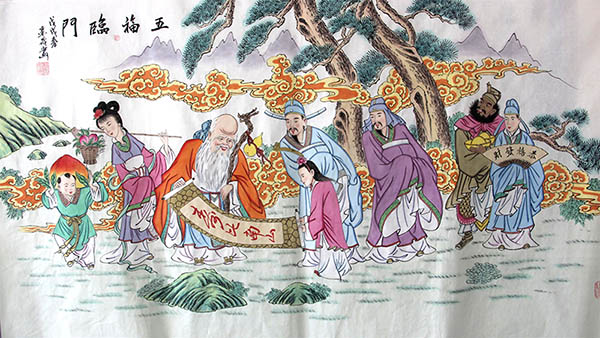 the Three Gods of Fu Lu Shou,69cm x 138cm(27〃 x 54〃),ds31165007-z