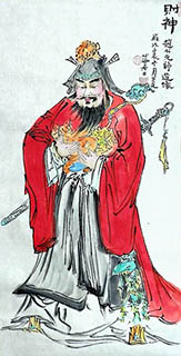 Chinese the Three Gods of Fu Lu Shou Painting,50cm x 100cm,xhjs31118004-x