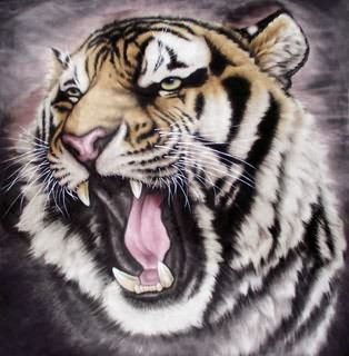 Chinese Tiger Painting,98cm x 98cm,4445013-x