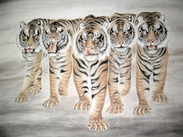 Chinese Tiger Painting,180cm x 240cm,4521001-x