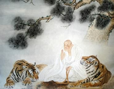 Chinese Tiger Painting,96cm x 96cm,4521014-x