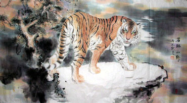 Chinese Tiger Painting,97cm x 180cm,4695007-x