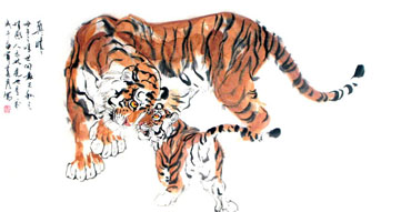 Chinese Tiger Painting,66cm x 136cm,4695026-x