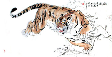 Chinese Tiger Painting,66cm x 136cm,4695027-x