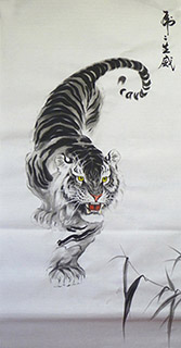 Chinese Tiger Painting,68cm x 136cm,4695103-x