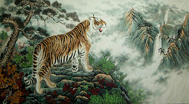Chinese Tiger Painting,96cm x 180cm,4695104-x