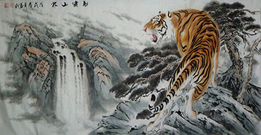 Chinese Tiger Painting,90cm x 180cm,4695106-x